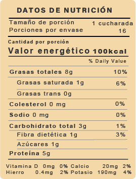 Mantequilla de mani natural (solo maní)